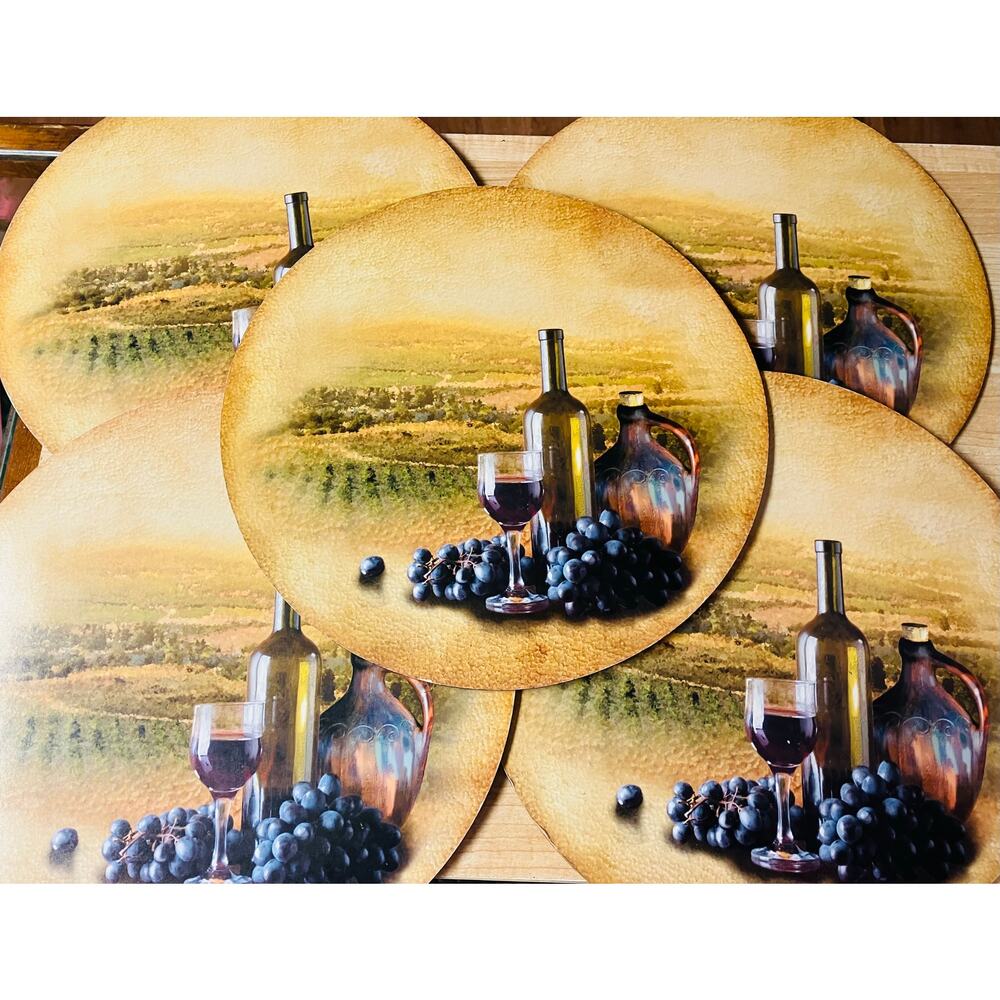 MDF Hardboard Placemats with Cork Backing Set of 5